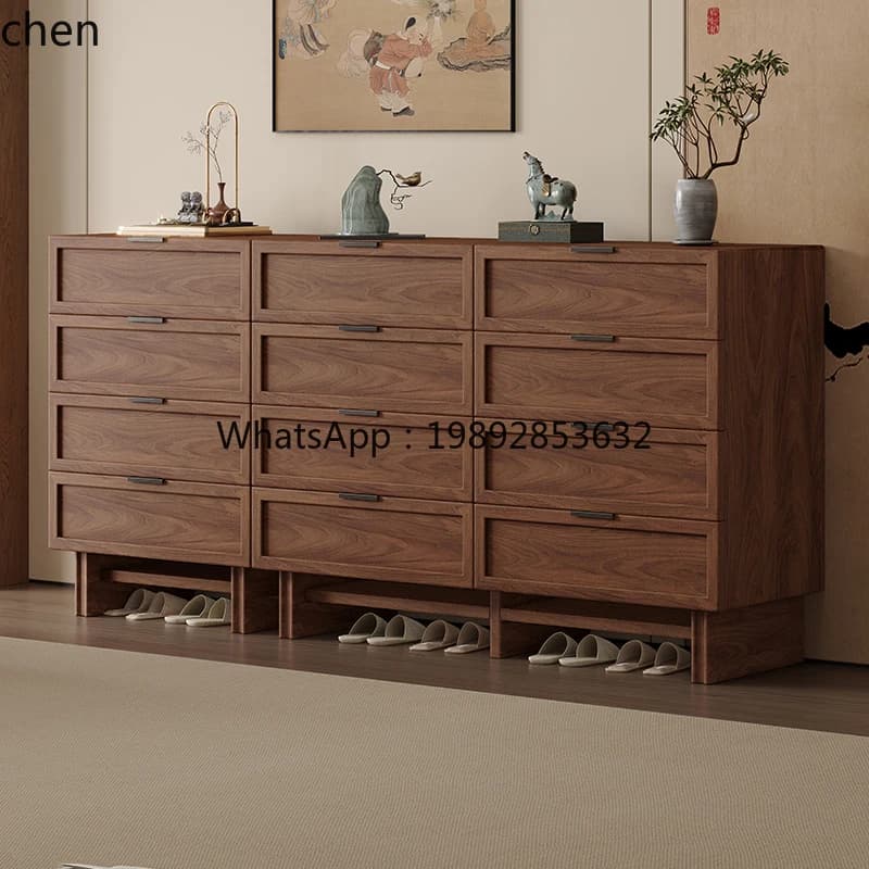 solid wood chest cabinet storage living room household four buckets six chest chest drawer furniture