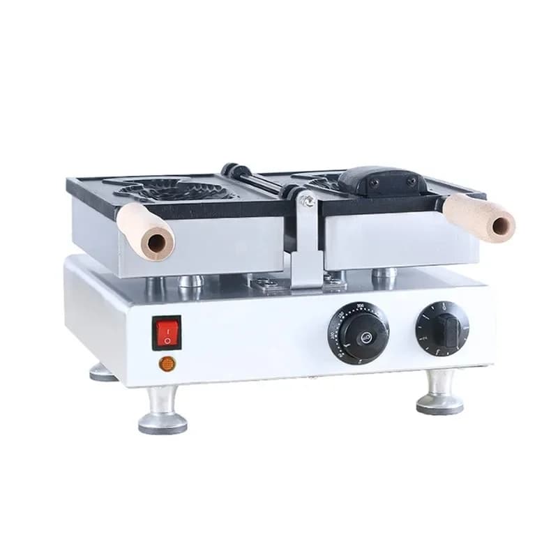 Commercial Electric Open Snapper Grilled Ice Cream Fish Cake Machine Waffle Stove 1 Fish Muffin Machine Snack Equipment