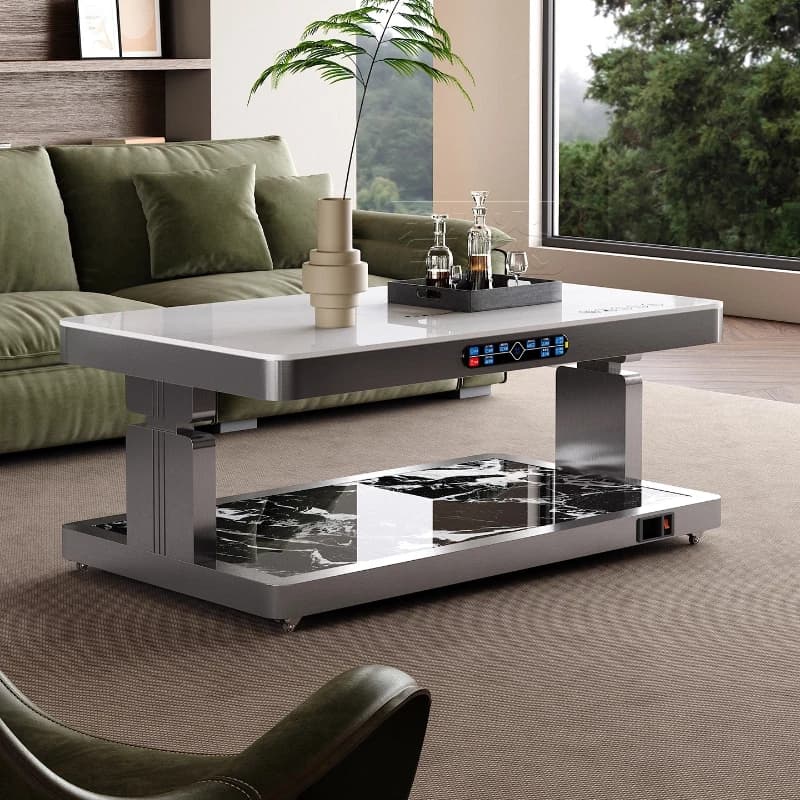 XL Electric Heating Table For Living Room, Home Use Heating Table, Adjustable Height Coffee Table With Integrated Heating