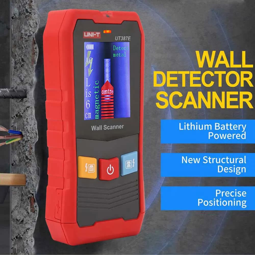 UNI-T UT387E  Wall Scanner Multifunction Wall Detector Live Wires Cable PVC Water Pipe Metal Finder Scanner