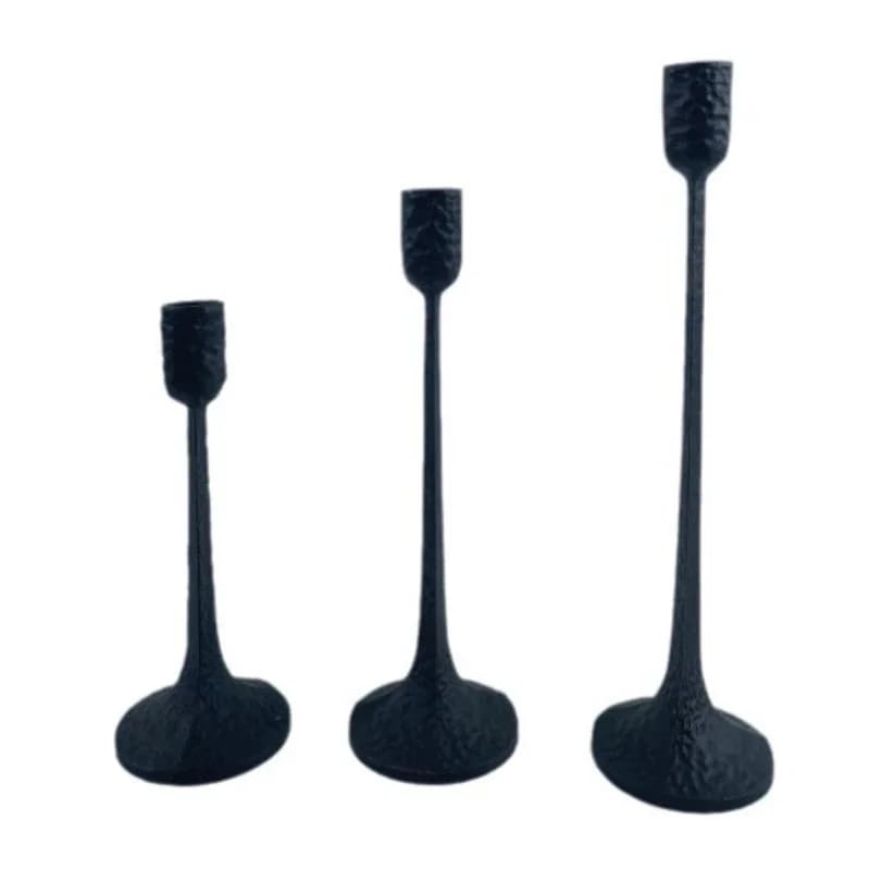 Modern minimalist creative black metal candlestick restaurant hotel