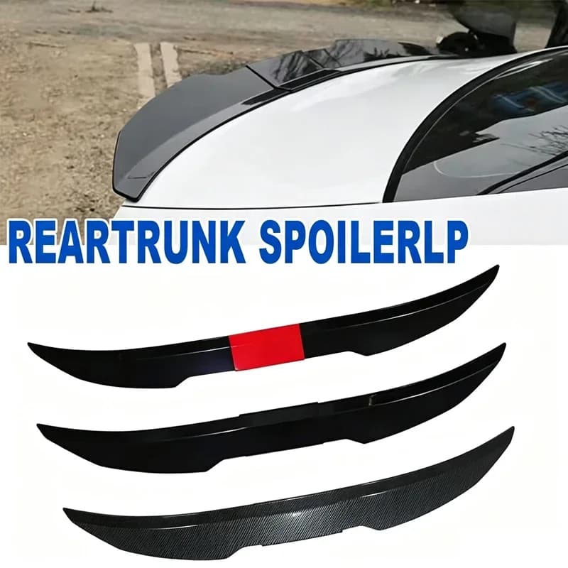 For Audi A8 Sedan V-Shape No-Punch Car Trunk Fixed Spoiler ABS Blade Style Roof Middle Tail Wing Auto Refit Accessory