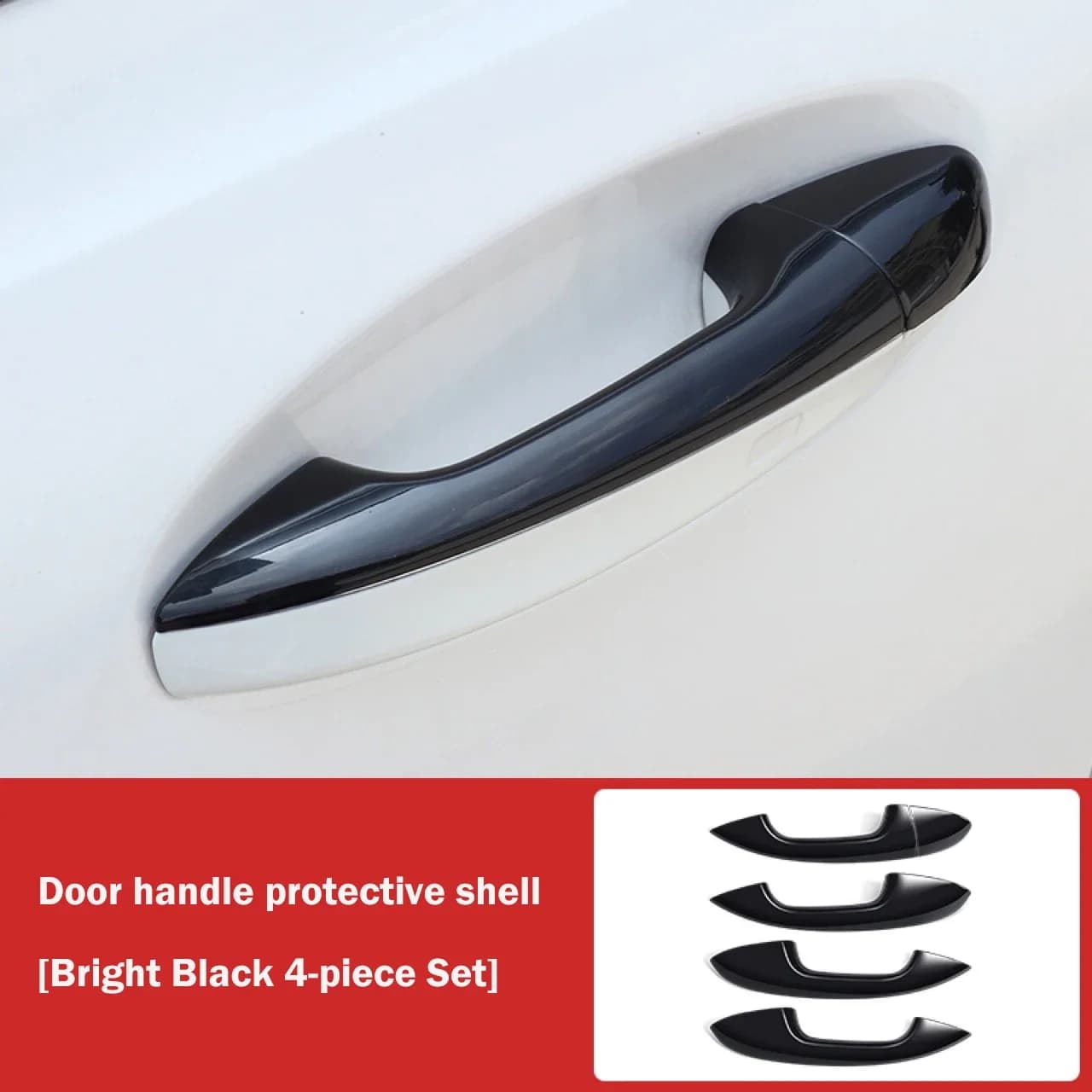 Silver Chrome Exterior Door Handle Cover Trim Cap Kit Left Hand Drive LHD for Mercedes Benz CLA A-class C-class E-class GLC GLB