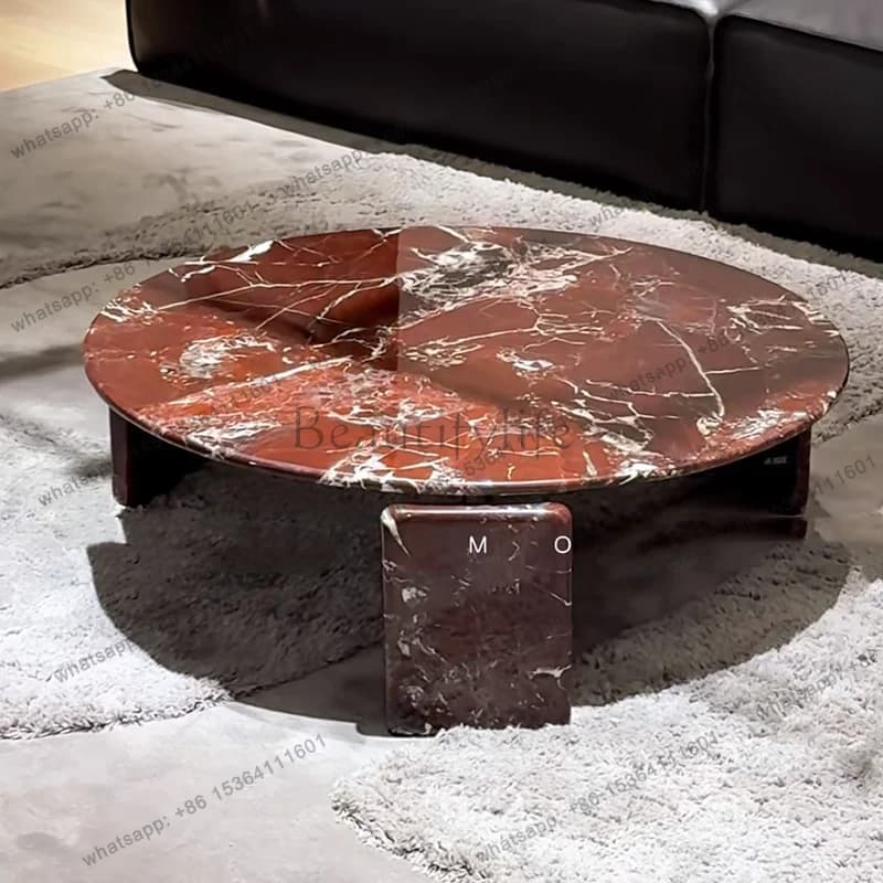 Factory Direct Sale Italian Minimalist Coffee Table Modern Nordic Designersimple Clear Round Side Table Aesthetic Unique Meubles