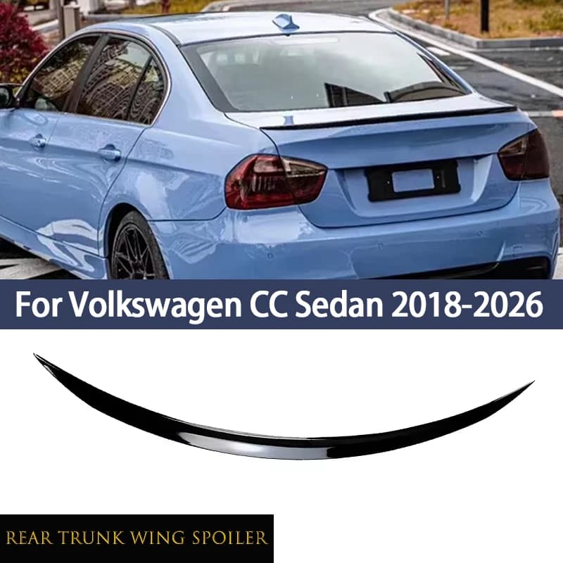 Car Exterior Tuning Rear Trunk Lid Spoiler Wing Stickers For Volkswagen CC Sedan 2018-2026 Auto Accessories