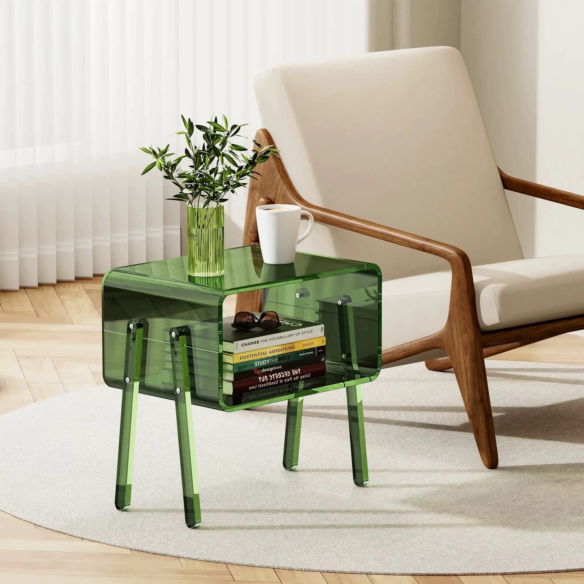 Acrylic Bedside Table Household Bedroom Small Shelf Modern Simplicity High Sense Creative Edge FewN1