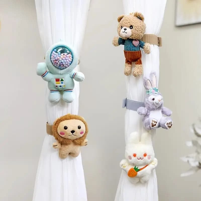 2pcs/Set Lovely Curtain Tieback Holder Hooks Tie Backs Children Room Decoration Accessories Holdback Curtain Straps