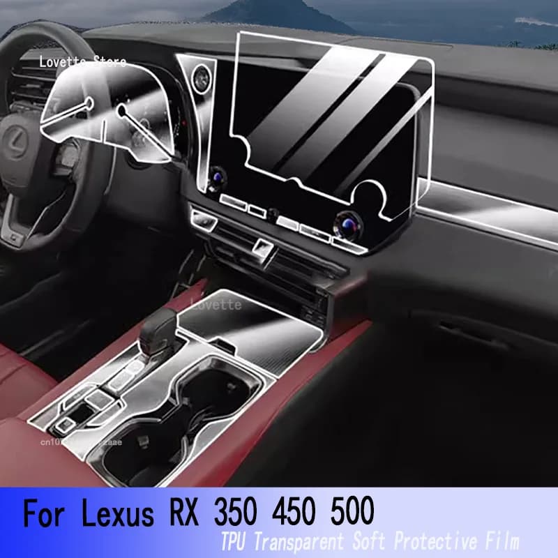 For Lexus RX 350 450 500h(2023)Car GPS Navigation Protective LCD  TPU Screen Protector Anti-Scratch Film Fitting PPF