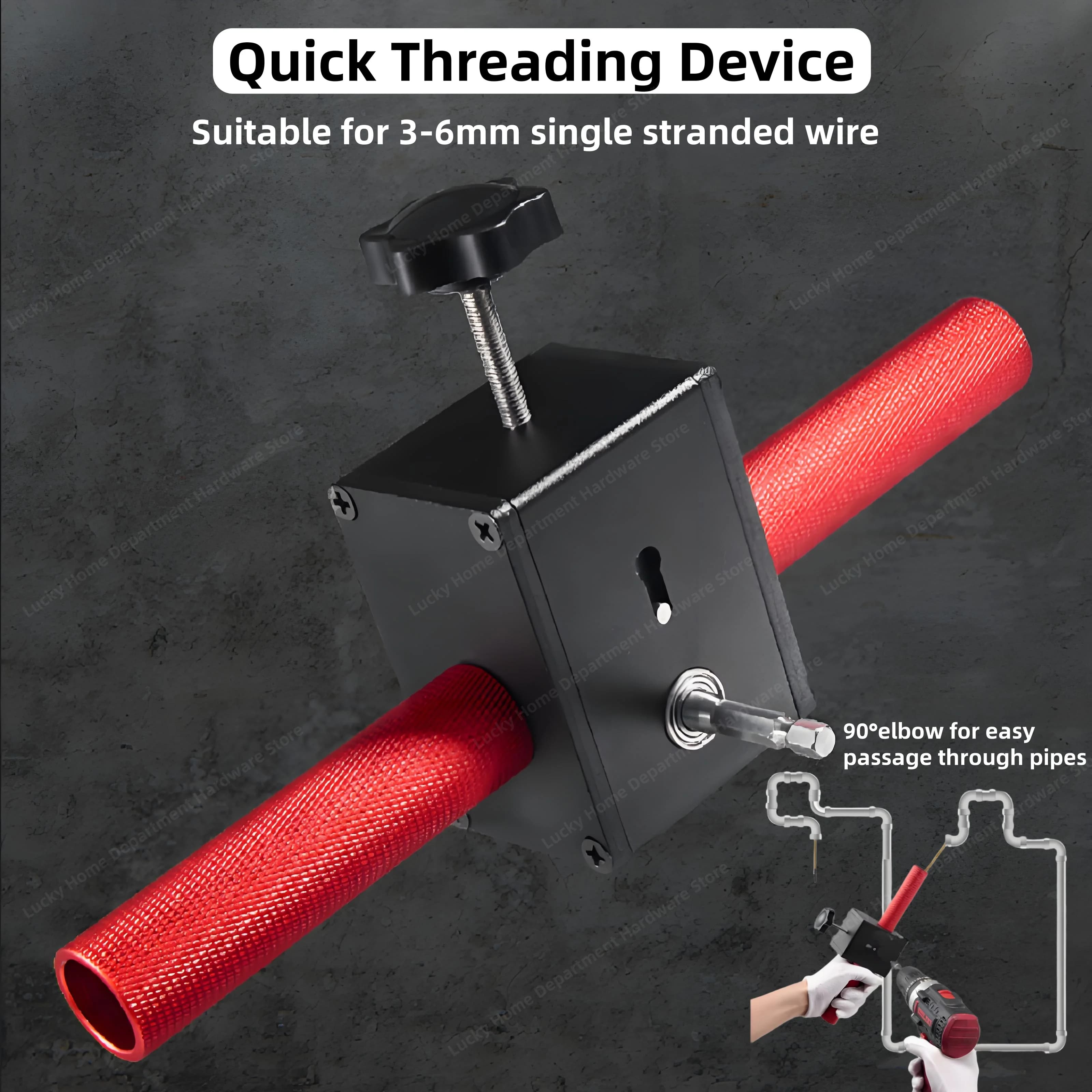 2025 New Design Wire Threading Machine Automatic Electric Set Plumber Wire Cable Puller Pulling Tool 1pcs Quick Threaing Device