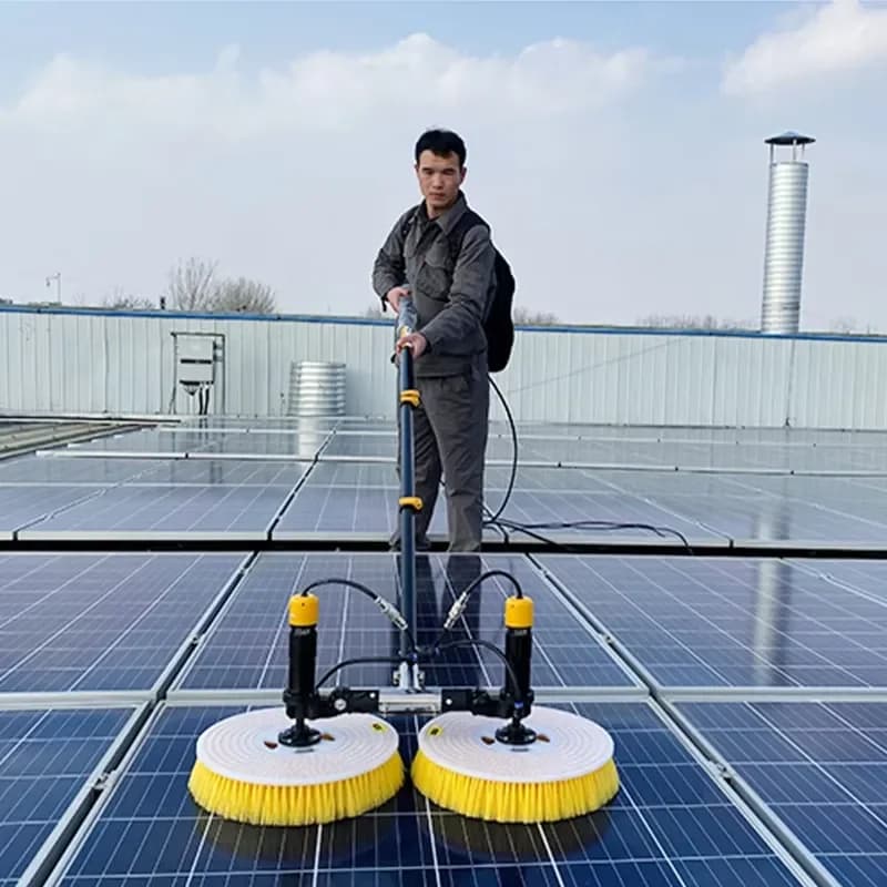 Solar Panel Cleaning Washing Machine Automatic Brush Single Head Solar Modules Cleaning With Battery