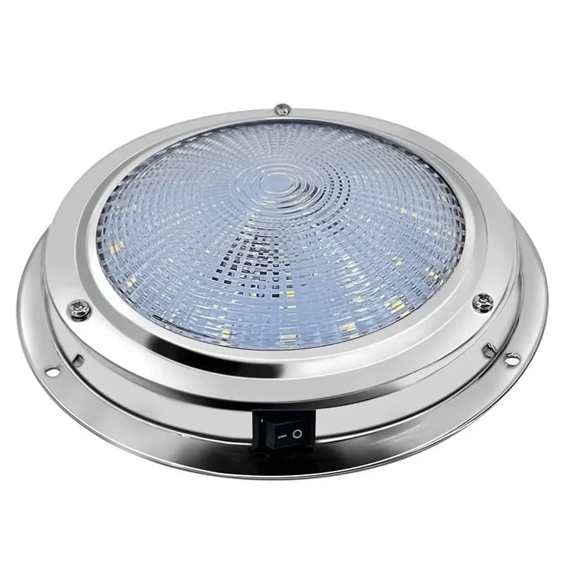 For yacht ceiling light 316 stainless steel shell IP65 waterproof cold white light RV LED roof light