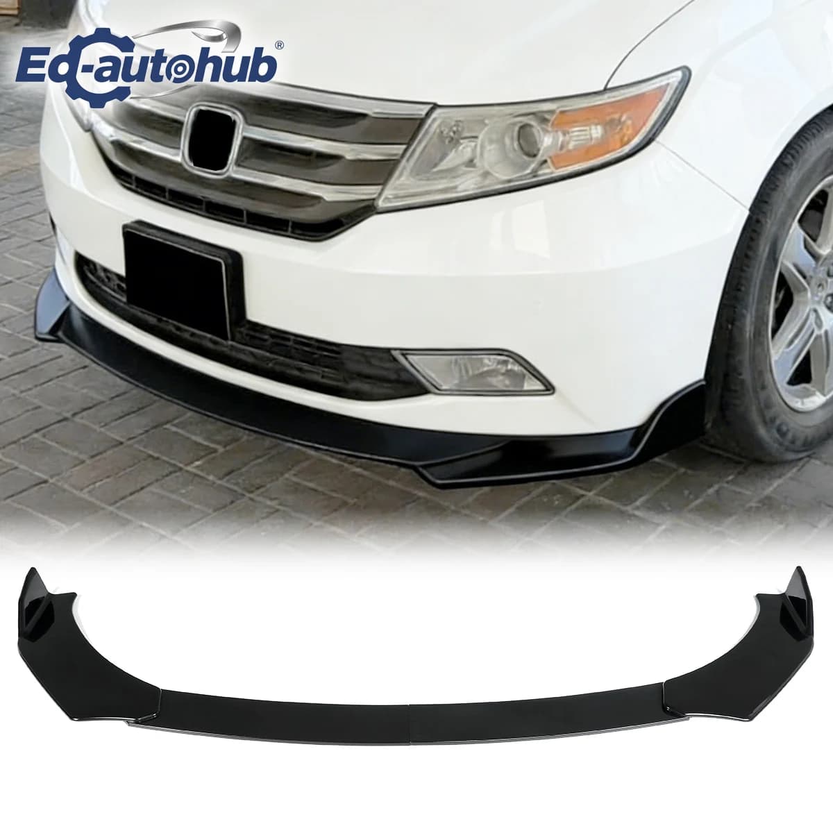 For Honda Odyssey 2011-2017 Models Front Bumper Lip Gloss Black Body Kit for Auto Accessory