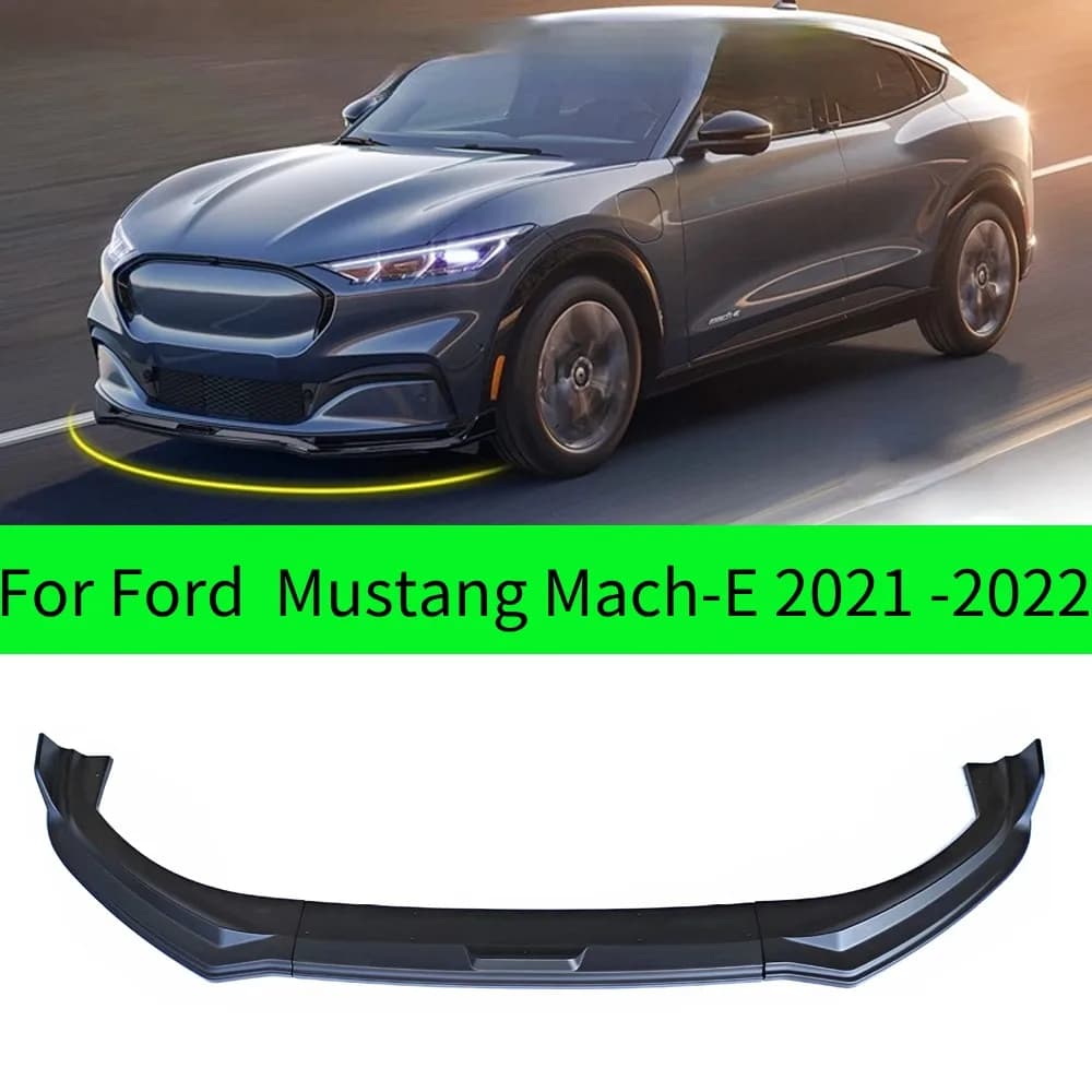 For 3PCS Ford Mustang Mach-E 2021 2022 Car Front Protector Bumper Lip Tuning Accessories Splitter Body Kit