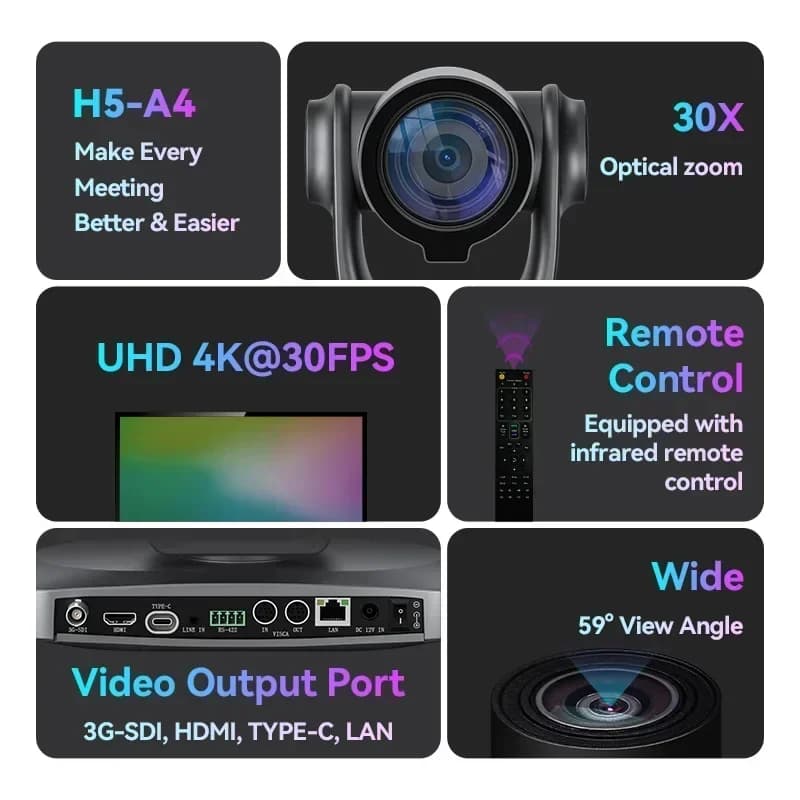 【HOT】NDI PTZ  30X-NDI  3G-SDI LAN POE 4K/60FPS Broadcast Live Streaming NDI  for Church Supports vMix OBS