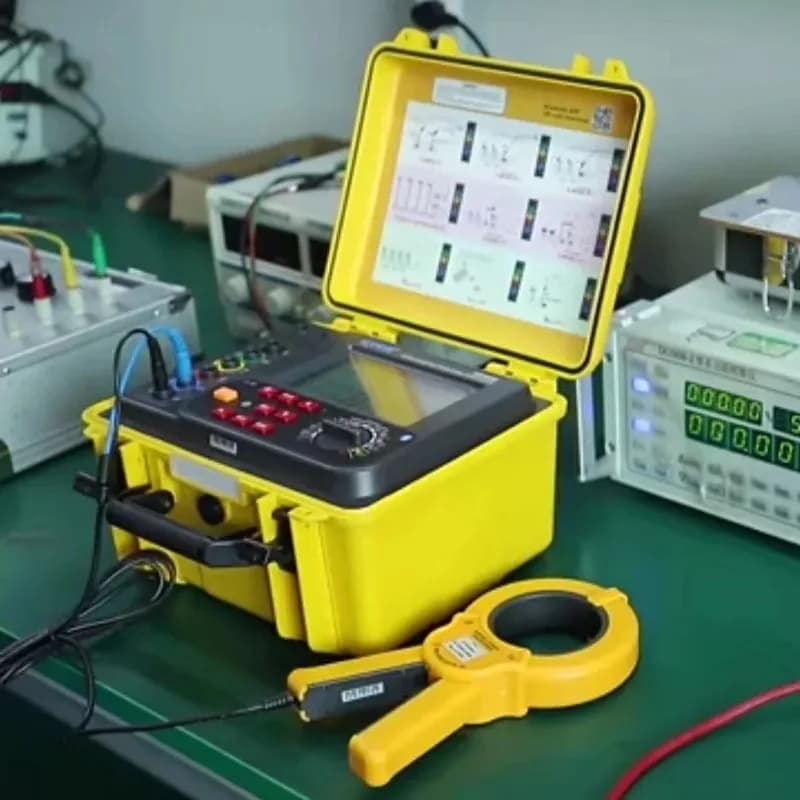 ETCR3200C Resistance Tester Double Clamp Ground Resistance Meter 0.00Ω~300KΩ 600A Soil Resistity Detector 0~9000KΩm