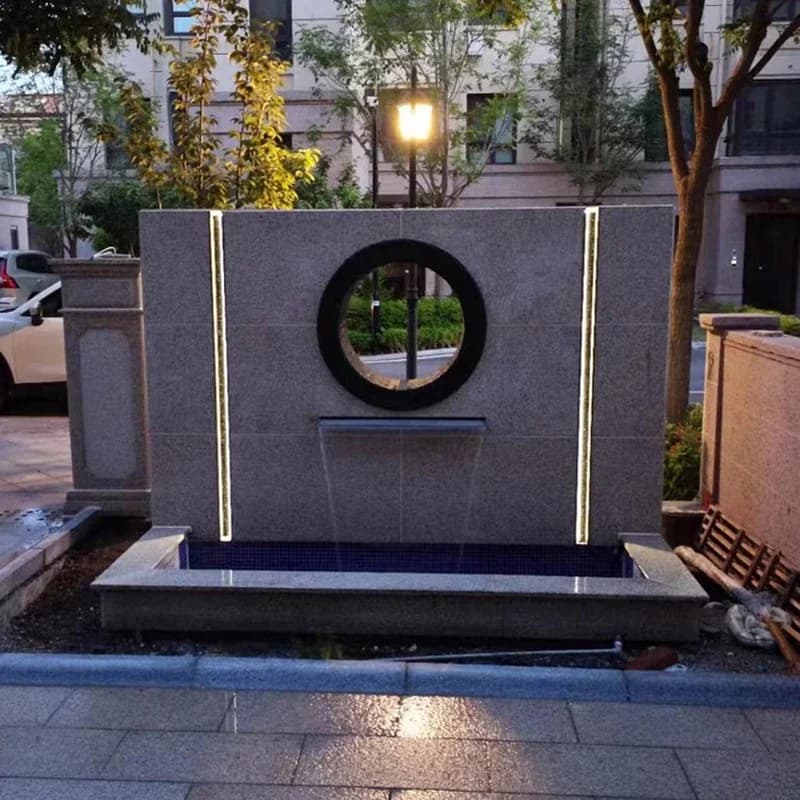 Stainless Steel Waterfall Outlet Low Voltage Led Light Bar Rockery Water Light Bar Water Wall Landscape Special Landscape Lamp