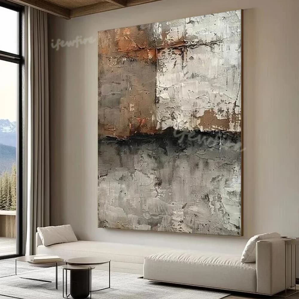 Modern Abstract Oil Painting 100% Handmade on Canvas Mural Wall Art Picture for Living Room Decor Unique Home Decorative Artwork