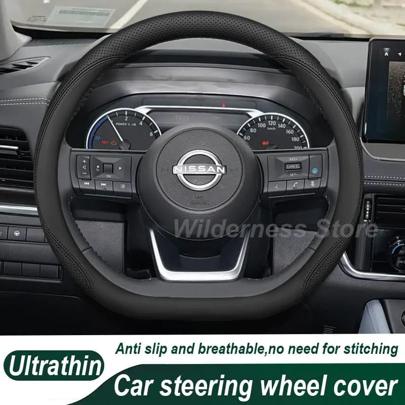 Hot Sales Car Steering Wheel Cover For Nissan X-Trail X Trail Xtrail T33 2026-2022 2021 Leather Steering Wheel Cover Accessories