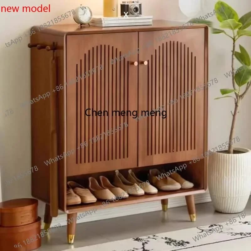 N138Modern Strong Shoe Cabinet Design Dust Cover Space Saving Storage Shoe Cabinet Living Room Wooden Porta Scarpe Furniture Hom