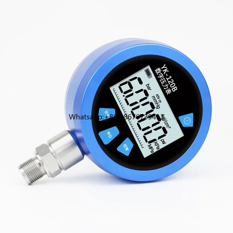 Calibration Digital Pressure Gauge High Accuracy LCD Display Smart Manometer Industrial Grade Stainless Steel 250MPa