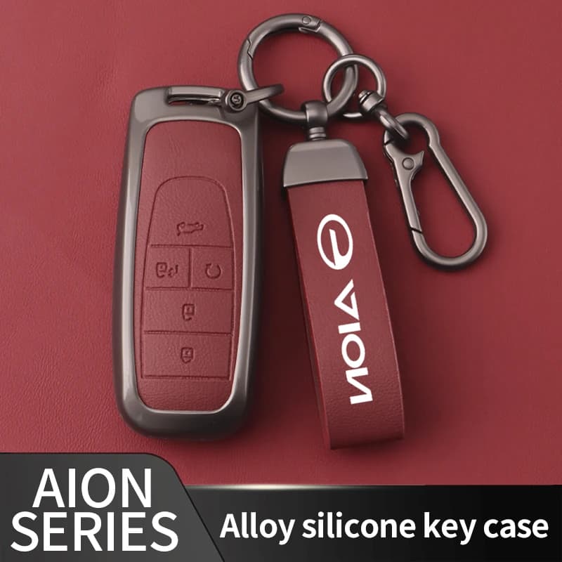 Car Remote Key Case Cover For Trumpchi GAC AION Y S V Plus Zinc Alloy Shell Holder Full Protection Keychain Auto Accessories