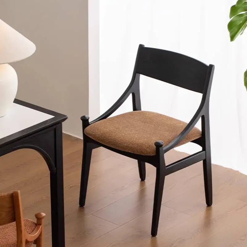 Wood Legs Dining Chairs Upholstered Restaurant Modern Office Dining Chairs Comfortable Relaxing Sillas De Comedor Home Furniture