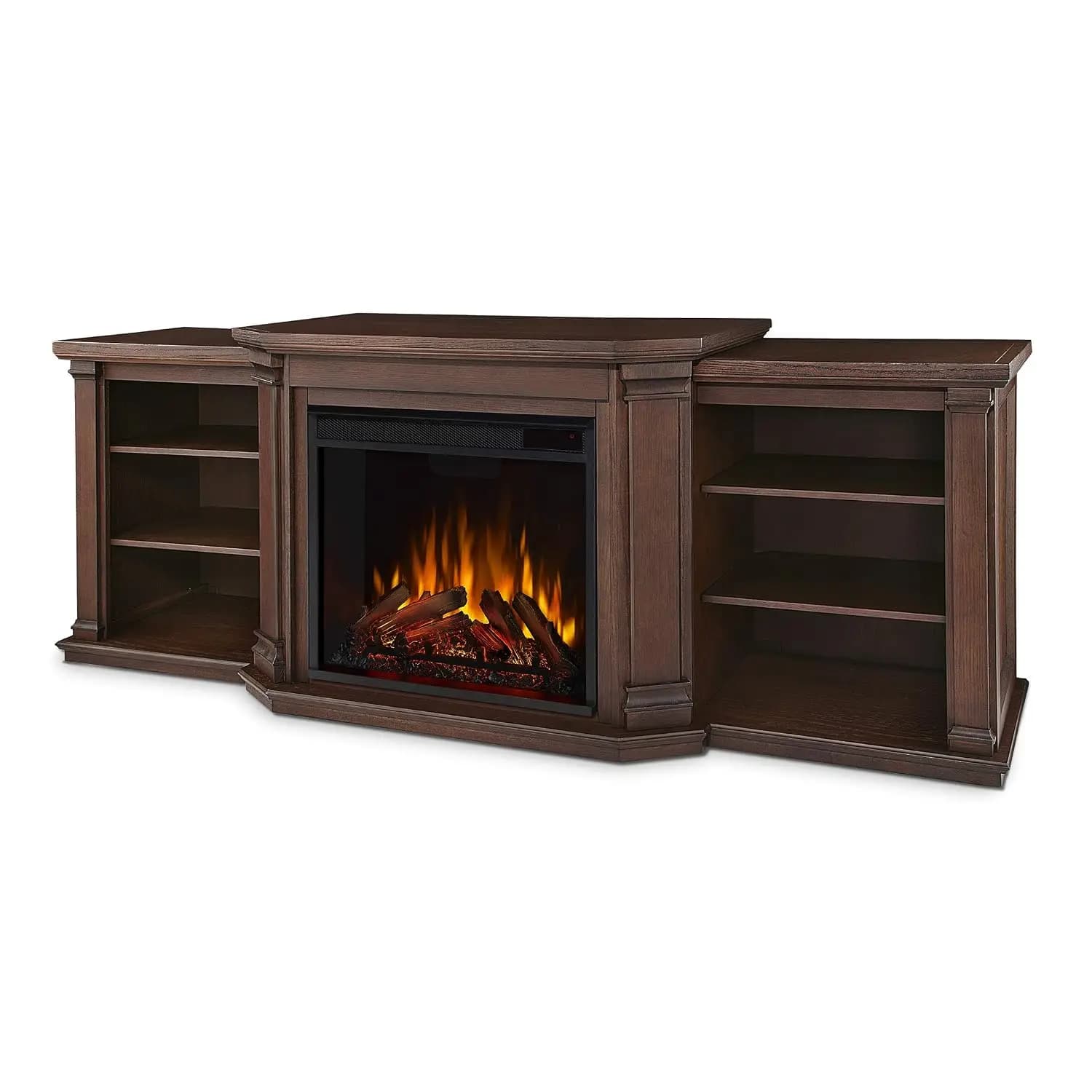 Valmont 74" Electric Fireplace TV Stand for TVs up to 70 inches, Entertainment Center with Adjustable Shelves and Storage
