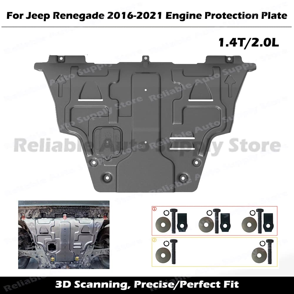 Underbody Protector Guard Engine Shield For Jeep Renegade 2016-2021 1.4T/2.0L Wear Resistant Chassis Protection Cover