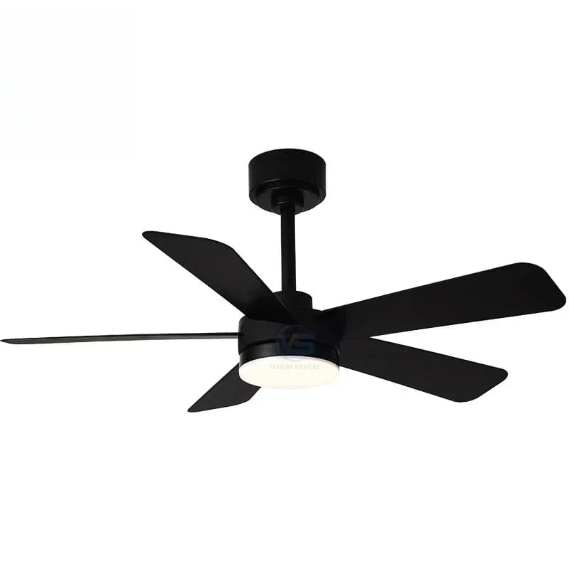 Black Fan Ceiling Fan with Light 42 52 Ceiling Fan Light with Remote Control Light Emitting Diode Black Living Room