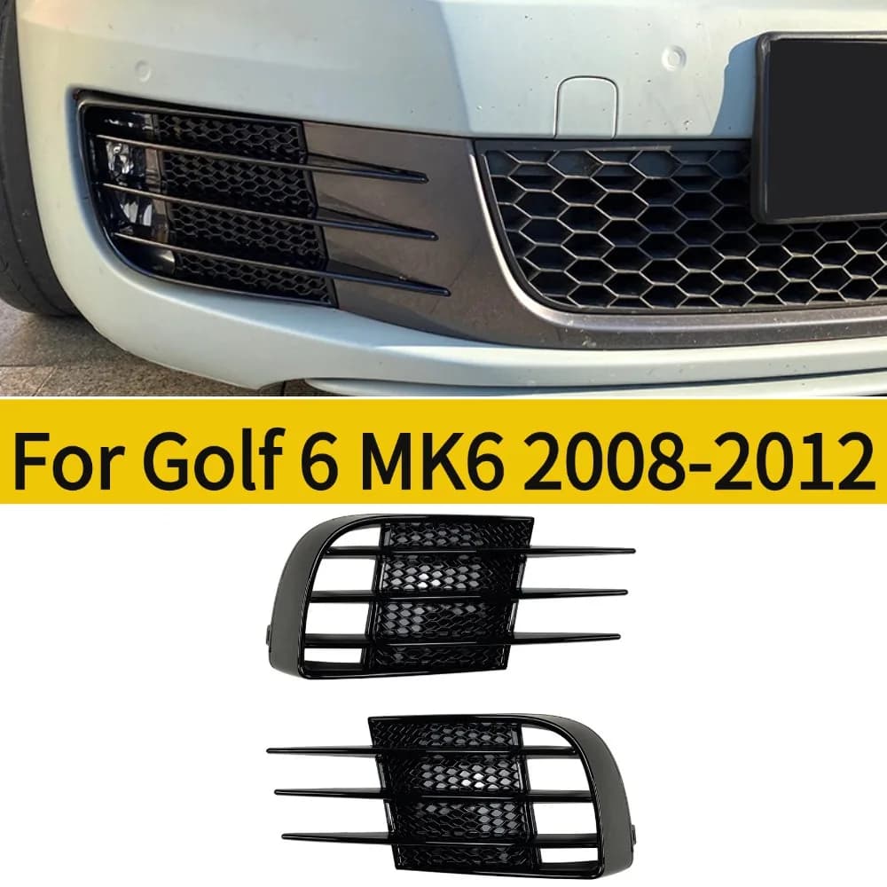 For Golf 6 MK6 VI GTI GTD 2008-2012 Front Bumper Fog Light Grille Cover Trim