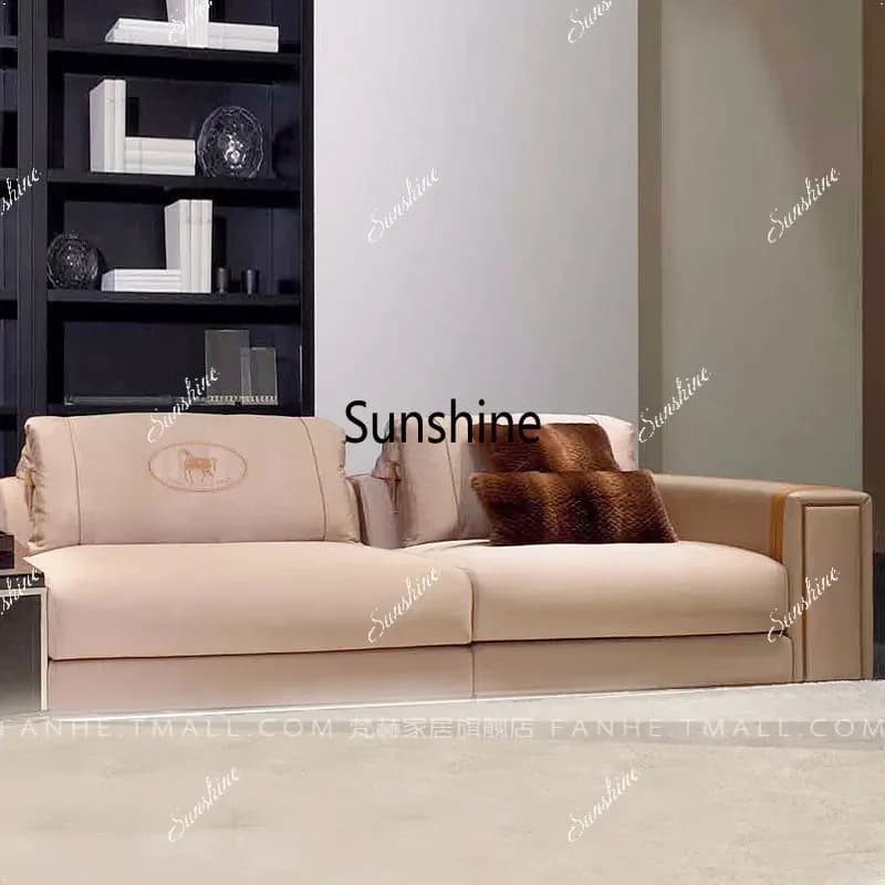YPostmodern corner light luxury sofa living room fully equipped large apartment meeting many people