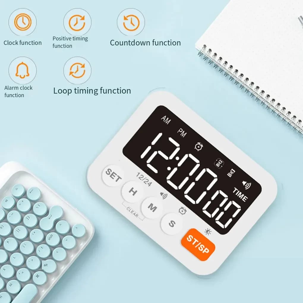Cooking Timer Digital Alarm Countdowns for Kids Electronic Kitchen Gadget