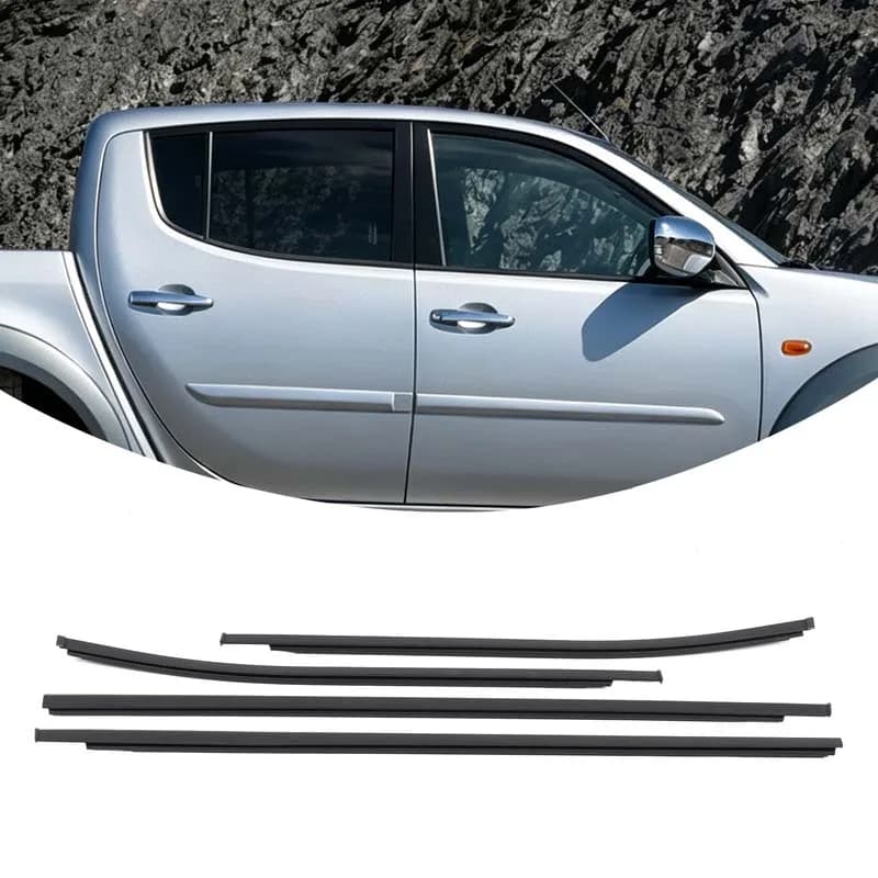 Window Outer Weatherstrip Replace Door Window Seal Strip For Mitsubishi L200 2006-2015 OEM MN117611 MN117612 MN117615 MN117616