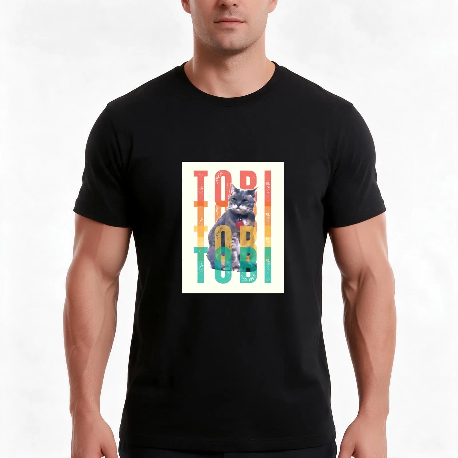 Tobi 9 T-Shirt, Summer Casual Cotton Tee, Oversized Streetwear Tops, Vintage Graphic Print, Loose Fit Short Sleeve, 100% Cotton