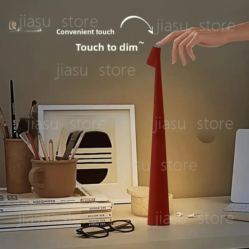 Creative High Foot Bedside Table Lamp, Warm Light High-end Atmosphere Lamp for Wedding Bedroom Decor