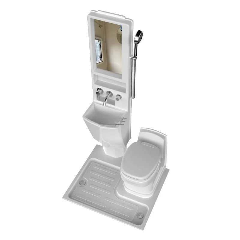 RV toilet kit bathroom bath cabinet shower tray