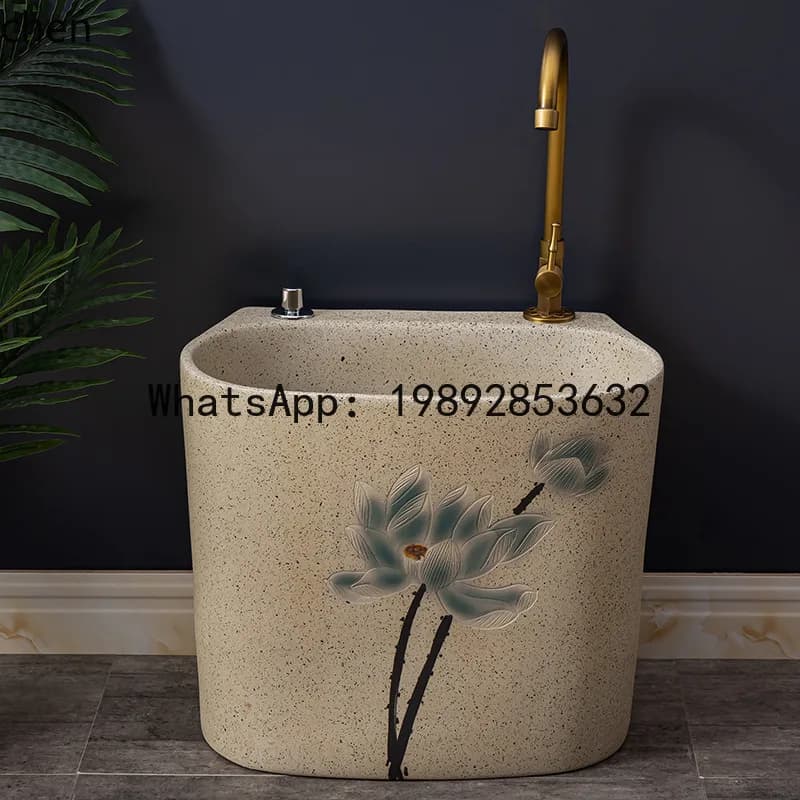 BF  Ceramic Bathroom Mop Sink Balcony Sink Outdoor Mop Sink
