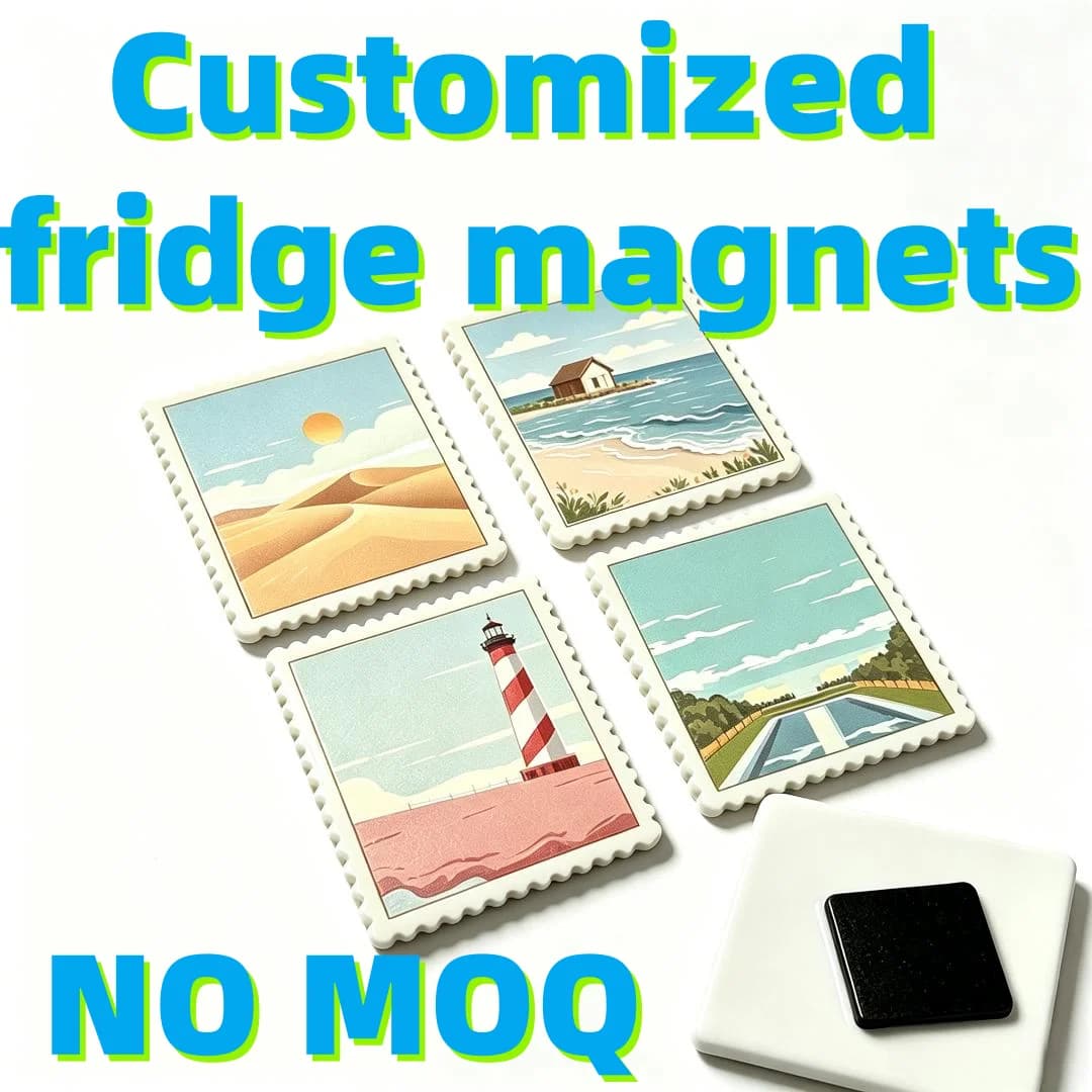 Custom Fridge Magnets Magnetic Refrigerator Magnets Coastal Landscape Travel Souvenir NO MOQ Decorative Refrigerator Magnet