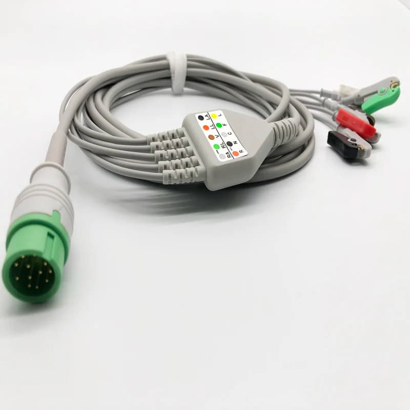 2pcs--STAR8000E/STAR8000F/STAR8000H Cable ECG Comen, 12 PIN