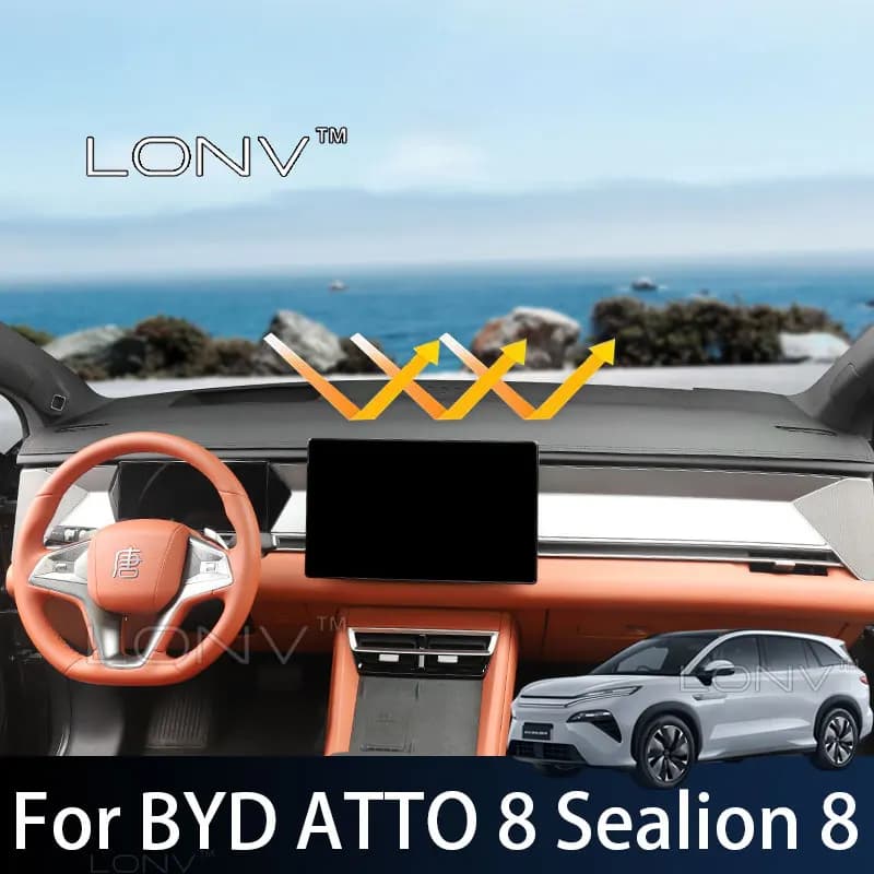 For BYD ATTO 8 Sealion 8 2026 2027 Car Dashboard Sunshade Mat Anti-Glare Dash Cover Heat Insulation UV Protective Pad Accessorie
