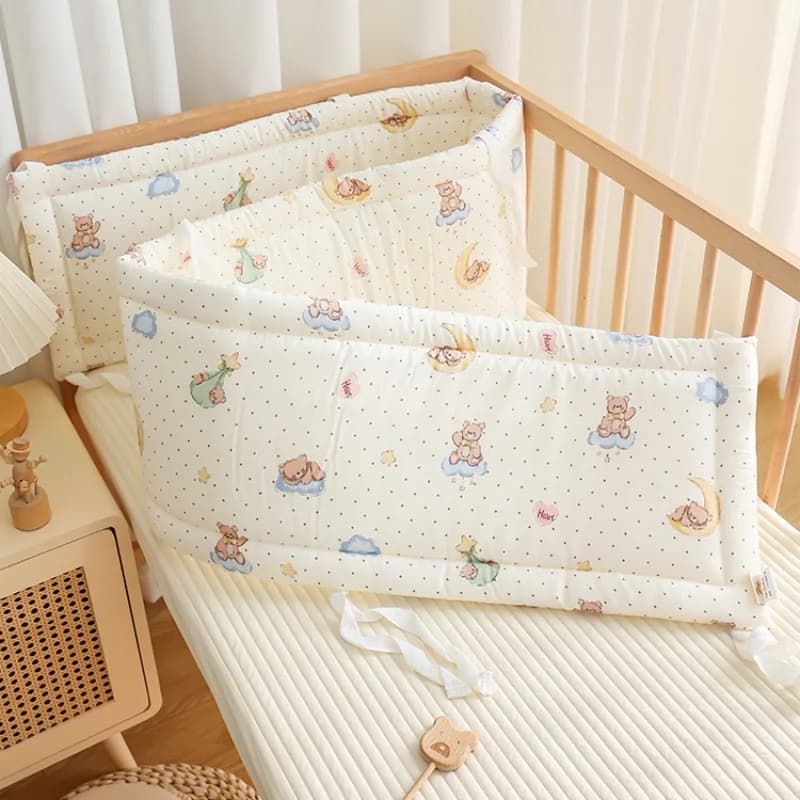 ABDL Cute Cartoon Pattern Room Decor Pad Adult Baby Pure Cotton Collision Soft Comforting Pad Resistant Spliced Bed Guardrail