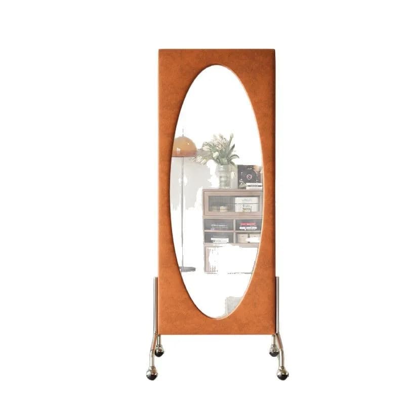 LMM elliptical floor mirror home removable clothing store wedding shop fitting mirror