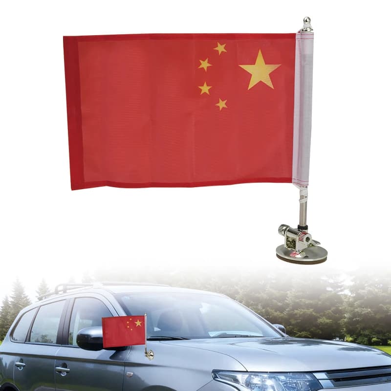 Universal Suction Cup Flag Pole Mount Vehicle Flagpole Bracket Flag Pole Kit For Car SUV Truck Flagpole Display Holder Flag Pole