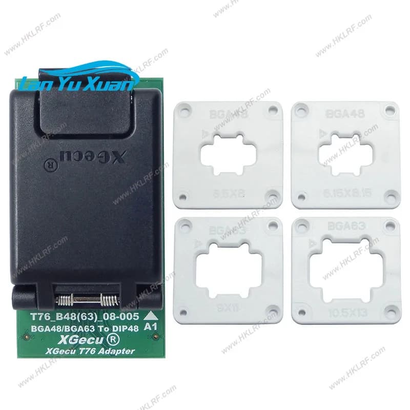 2025 T76 2in 1 BGA48 BGA63 IC Socket Adapter to DIP48 with 5 Frames T76_BGA48/63_08-005 for XGecu T76 Programmer