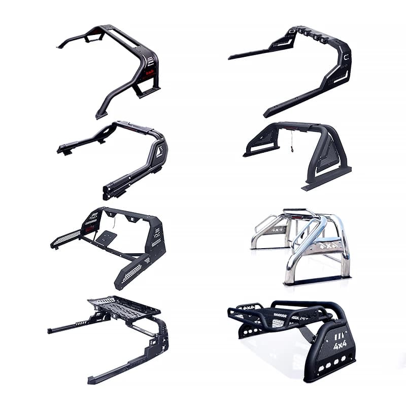Newest Pick up Trucks Rear Accessories with Led Light Car Roll Bar for Toyota Tacoma Hilux Vigo Revo Nissan Navara NP300 D40 D22
