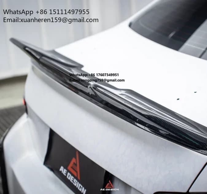 New High Quality Carbon Fiber Rear Spoiler Trunk Lip Wing 3m Tape for M2 G87 AE DESIGN Auto Refitting Ducktail Single Deck 1