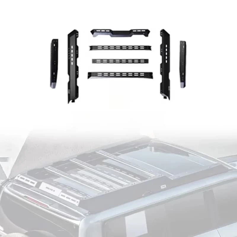 New Design One Stop Upgrade Exterior Accessories Auto Spare Parts Folding Ladder Alloy Roof Rack for BYD Leopard 5 Accessories