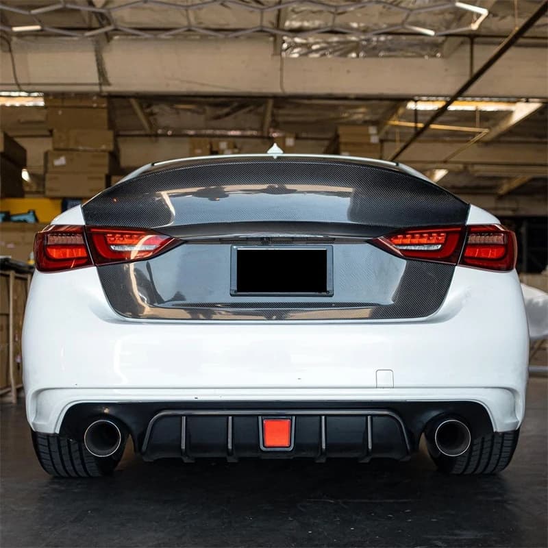 Cheben High-Quality Carbon Fiber Trunk Lid V1 Style, Fit for  Q50/Q50L/Q50S Rear Trunk Upgrade & Modification