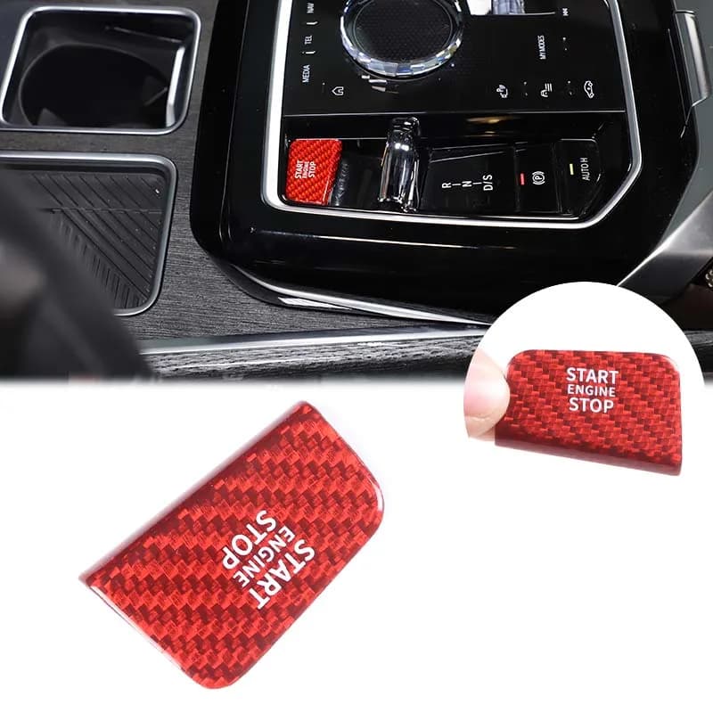 Car Engine Start Stop Button Cover Trim Sticker Lgnition Button Cover Sticker Car Accessories For BMW 5 7 Series G60 G61 G70 LHD