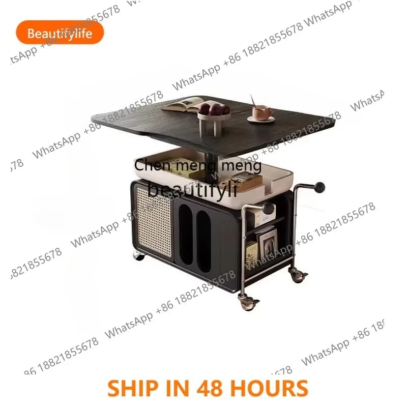 X FH  Lifting coffee table foldable living room home new mobile medieval cart sofa side table